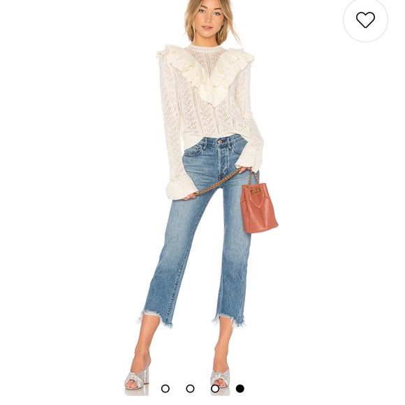 Tularosa Cream Ruffle Sweater - Picture 2 of 4